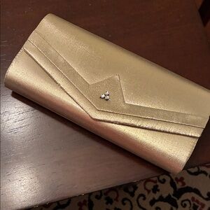 NWOT Chic Gold Evening Clutch